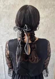 【ツイン編みおろし🩷】お呼ばれアレンジに✨✨