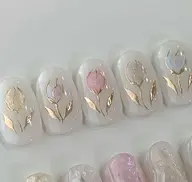 パーツ2つ無料✨4本チューリップネイル🌷(6本ワンカラー)