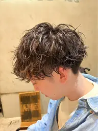 【メンズ限定👨‍🦱✨束感×色気✨】カット＋シャドウパーマ＋ケラチントリートメント　#メンズパーマ#シャドウパーマ
