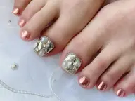 <オフ/ケア込>フット🦶◆サンプル親指アート🌹※サンプルから選択¥5800→4800