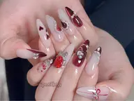 【新規スカルプオフ半額】チップ長さ出し⭐️180min⭐︎Free art♪（ゴージャス、ゴテゴテ/持ち込み可能◎）