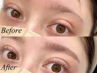 アイブロウwax + HBL+ まつ毛パーマorパリジェンヌ(眉メイク＋ケラチントリートメント＋美容液コーティング付き)