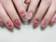 【オフなし】大人気ハートマグネットネイル♪お好きなカラーで5本まで可◎ご新規・1か月以内再来オフ無料◎パラジェル変更無料