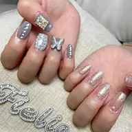 スカルプ長さ出し＋ジェルアート