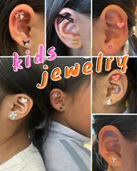 キッズジュエリー🩵🎀4粒(ツボ押しなし)
