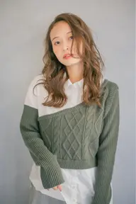 カット+🌼ダメージレスコテ巻き風パーマ🌼+フルカラー+1stepスチームトリートメント💎リタッチ、白髪染めも可⭕️