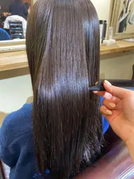 【ブリーチ毛もツヤツヤ✨】髪質改善酸性ストレート+カット+カラー+TR+ヘッドスパ
