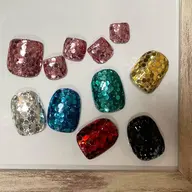 foot【オフ無】ラメ&ホロ