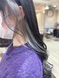 【🍀イヤリングカラーのみ🍀】インナーブリーチ&オンカラー&Aujuaトリートメント