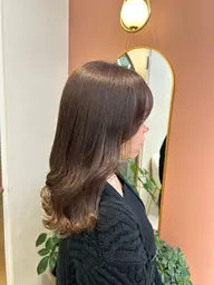 〈メンテナンスにおすすめ🫶🏻〉前髪カット✂️+透明感カラー+艶感トリートメント+バブルエステ🫧