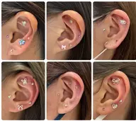 耳つぼジュエリー👂💎片耳5粒ずつ♡