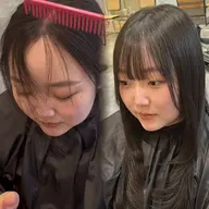 前髪割れグセ改善クロスパーマ + カット