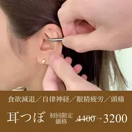 【体スッキリ】耳ツボ4回セット✨耳つぼ鍼で食欲軽減✨🙌(カウンセリング込)