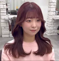 前髪顔まわりカット＋似合わせこて巻きスタイリング