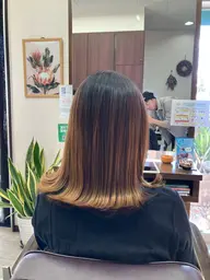 似合わせカット＋透明感カラー＋tr