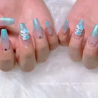 ハンド💅♡ジェルチップ長さ出し10本＋ワンカラーorラメグラデーション【オフ有】《パラジェル変更可能》ご新規様オフ無料
