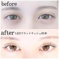 🤍ミニモ特別価格🤍次世代LEDフラットラッシュナチュラル好きの方にオススメ80本！！超持続性🦋LEDお試し特価！