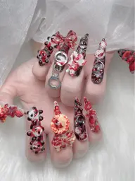 当日限定❣️オフあり🫧【アプレ　長さ出し10本💅】【お時間内アート・パーツ乗せ放題】ゴテゴテ好きな方おすすめコース♡