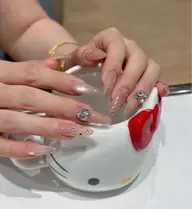 チップ+ジエル長さだしシンプルデザイン