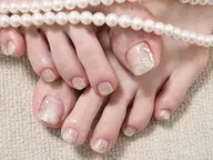 ◎フット　ラメグラ（オフ無し）ストーン付き