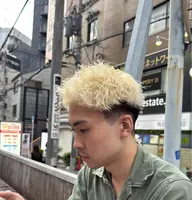 【🔥ミニモ限定🔥】メンズ似合わせカット（スパイキーショート）+ブリーチ2回+カラー