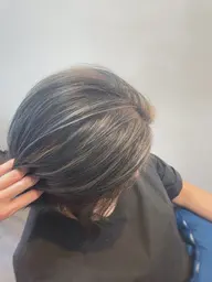 👑minimo限定価格👑カット＋白髪ぼかしハイライト💖〔カット＋ポイントハイライト＋オンカラー〕