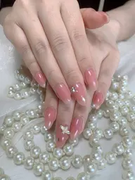 【チップ長さ出し】⭐︎ワンカラー＋パーツ2個⭐︎