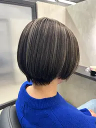 🌈カット+白髪ぼかしハイライト+トリートメント【細めハイライト、コントラストハイライト、シークレットハイライト】