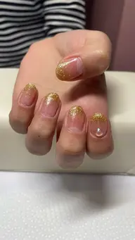 オフなしラメグラデーション1色塗り