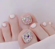 【FOOT】夏におすすめ！フット親指キラキラストーン埋め尽くし¥6990