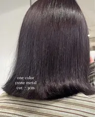 【❤️🔥カットなし】➕ナチュラルワンカラー➕補修ケア艶々トリートメント➕ブロー