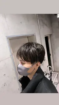 [メンズカット+外国人風ハイライト☘️ブリーチ込み]+ 頭皮トニック付き