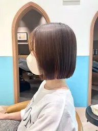 【ロング料金無し】カット+柔らか縮毛矯正+内部補修スチームトリートメント🌸✨タッセルボブ/ストンボブ/レイヤー/艶髪