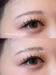 【＋¥1000でLEDに変更可能✩.*˚】 🩵フラットラッシュ120本🩵➕コーティング付き☘オフなし