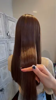 酸性ストレート+髪質改善トリートメント+✨️