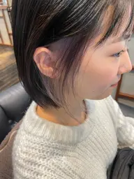 インナーカラー 【イヤリングカラーブリーチ2回＋オンカラー】