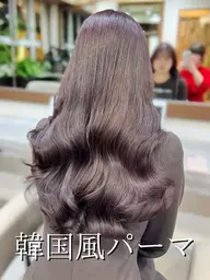 【カラーとパーマで一気に垢抜け😍】カット+最新韓国風パーマ+透明感カラー🇰🇷