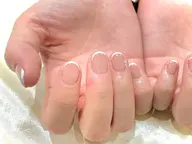 【オフ有OK】大人の指先💋ベースありフレンチデザイン【ガラスフレンチに変更+¥1000】