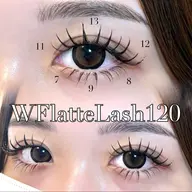 まつげの濃さが出る★ダブルフラットラッシュ120束（240本）