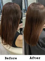 《ボリュームダウン》韓国ZEROストレート＋メンテナンスカット《髪質改善》