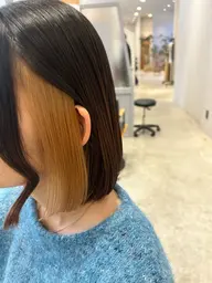 ブリーチ込みインナーカラー🩵