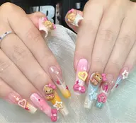 🦋キャラクターパーツつけ放題❣️10本長さ出し/持ち込みデザイン🆗