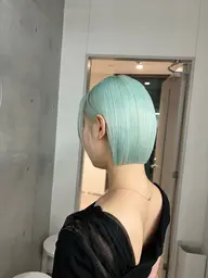 ボブカット＋ブリーチ＋カラー