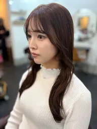 全体カット+カラー髪質改善トリートメント🫧