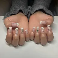 【+30分メニュー】⭐️選べるジュエリーパーツ(4つまで)ワンカラー・ラメグラ(オフ込み)フィルイン施術💎