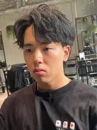 メンズカット＋フェザーパーマ