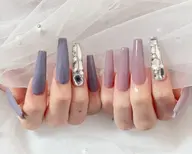 【チップ長さだし】2本埋め尽くし＋8本ワンカラー¥12980