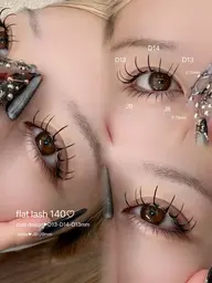 LEDフラットラッシュ120本(オフ可)+下まつげ