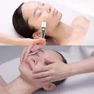 【Wパック】フェイシャルマッサージ＆角層汚れ除去コース(美白or保湿は選べます)