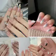 【ワンホンネイル】 大人気ピカピカ! 🔥 写真のデザイン,色変更可能